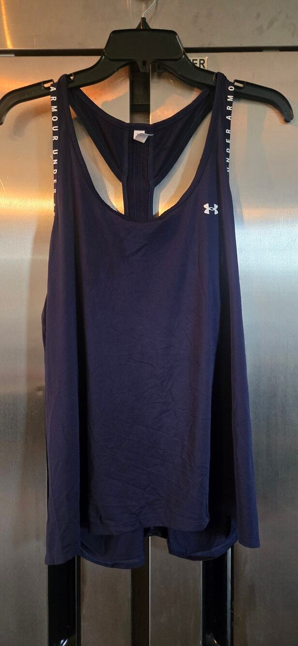 Under Armour HeatGear Loose Fit Racerback Tank Navy Size XL